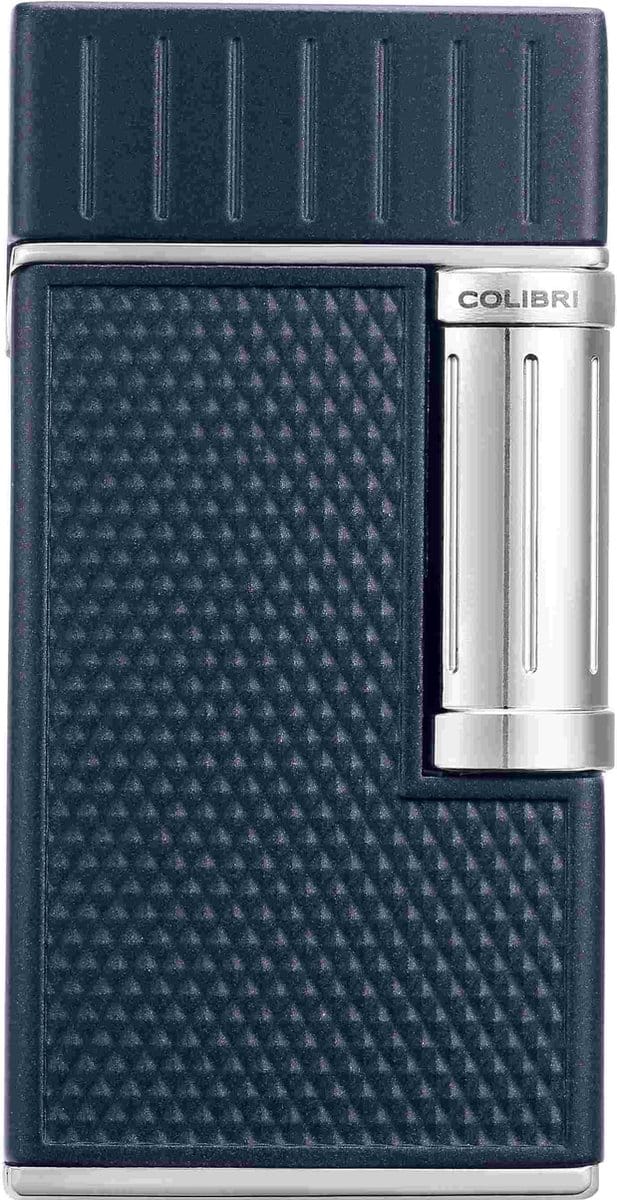 Colibri vuursteenaansteker soft flame Julius Navy + Chrome