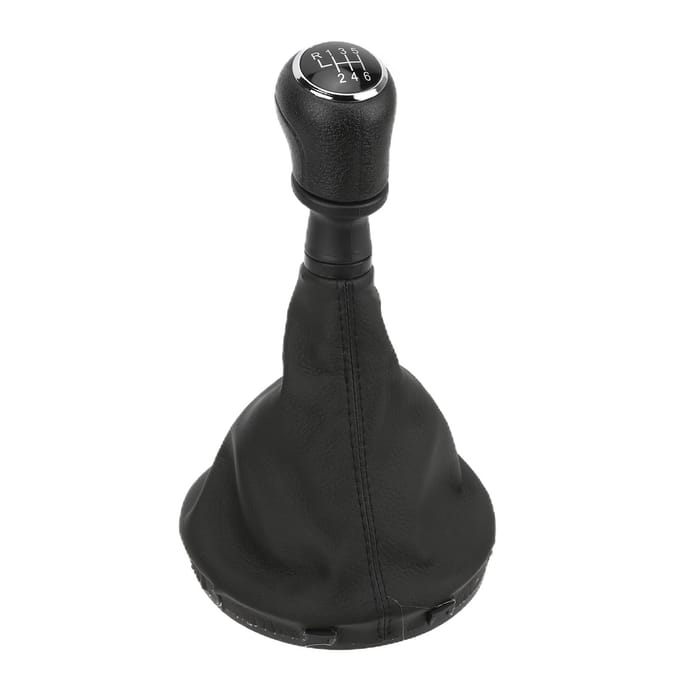 Auto Versnellingspookknop Cover PU Leer Zwart Vervanging voor Transport Multivan Caravelle T5 T6 black