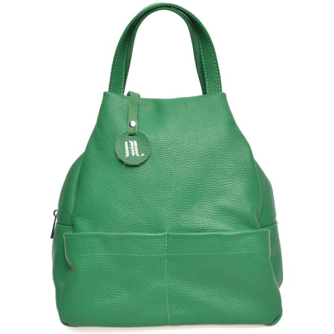 Anna Luchini Groen Rundleer Tas