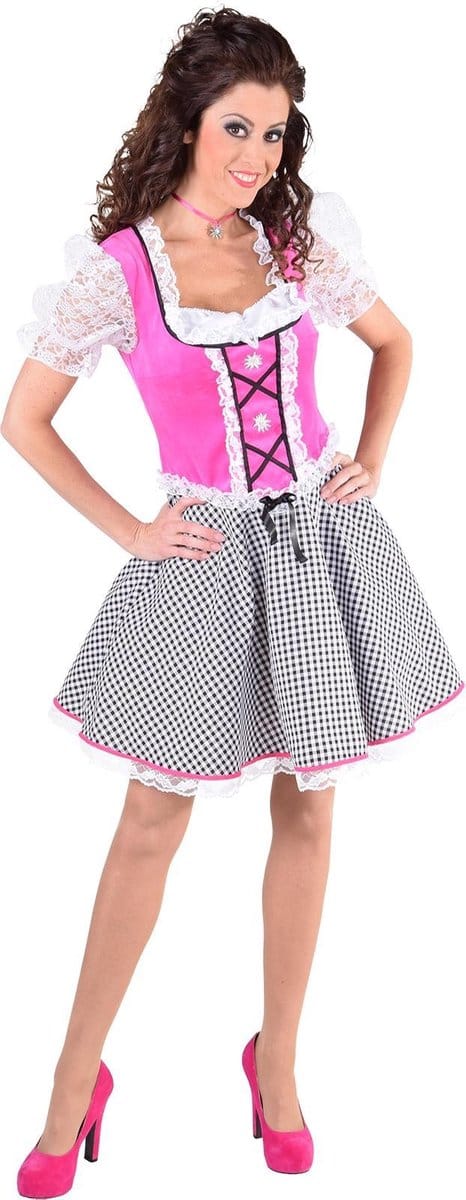 Dirndl Nicky rood populair - Maat S