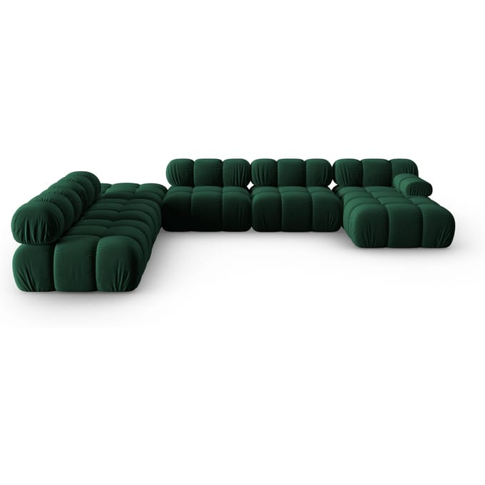 Modulaire-U-bank Tropea links velvet | Milo Casa