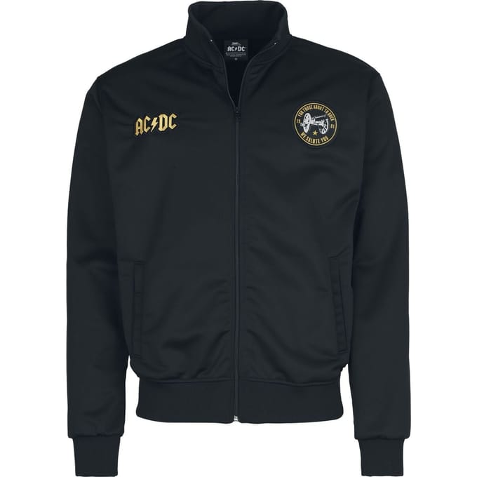 AC/DC Trainingsjas - Soccer Trackjacket - S tot 5XL - voor Mannen - zwart
