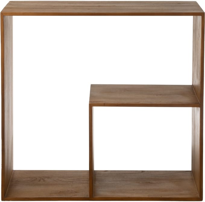 J-Line wandrek Kubus 2p - hout - bruin