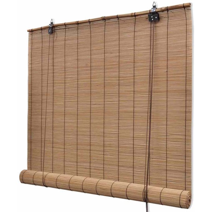 vidaXL - Rolgordijn - 100x160 - cm - bamboe - bruin