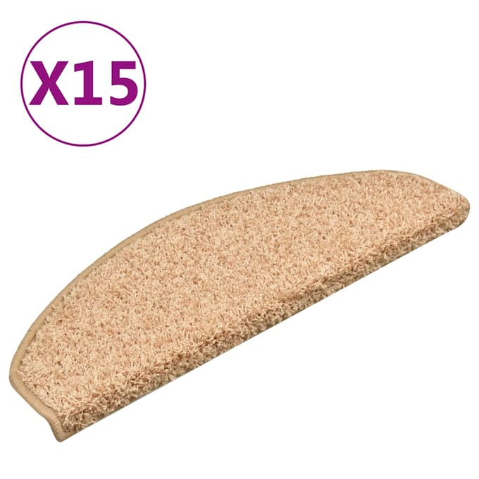 vidaXL - Trapmatten - 15 - st - 65x21x4 - cm - Goud - Halfrond - Groot