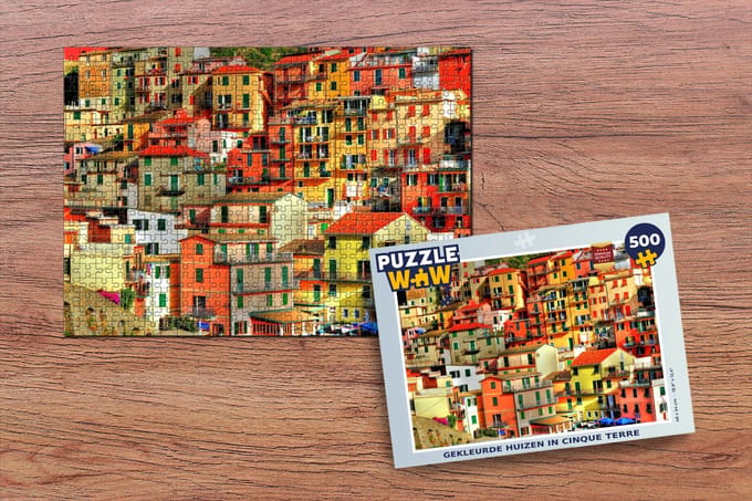Puzzel Gekleurde huizen in Cinque Terre - Legpuzzel - Puzzel 500 stukjes