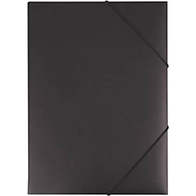 EICHNER elastomap, A4, 3 flappen, 10 stuks, zwart
