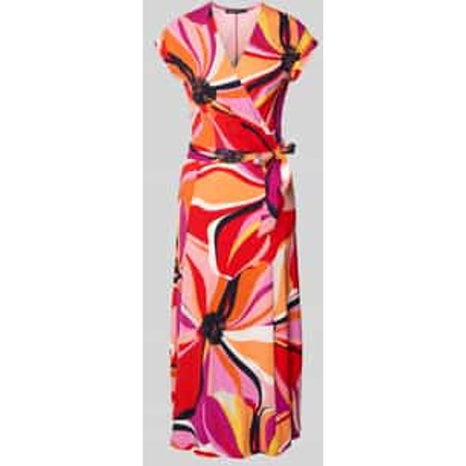 midi-jurk in wikkellook met zijdelingse strik/sluiting