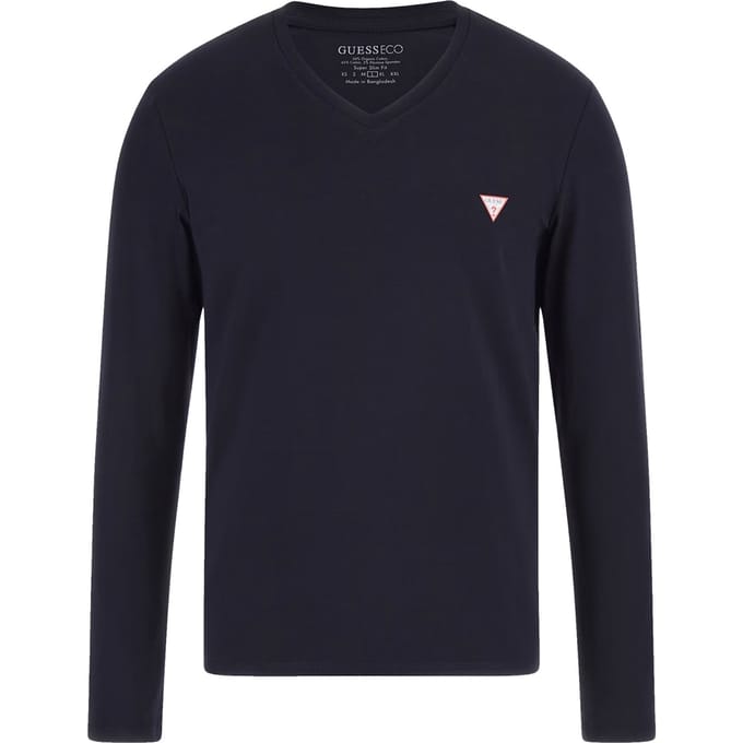 T-shirt met lange mouwen en v-hals Guess Core