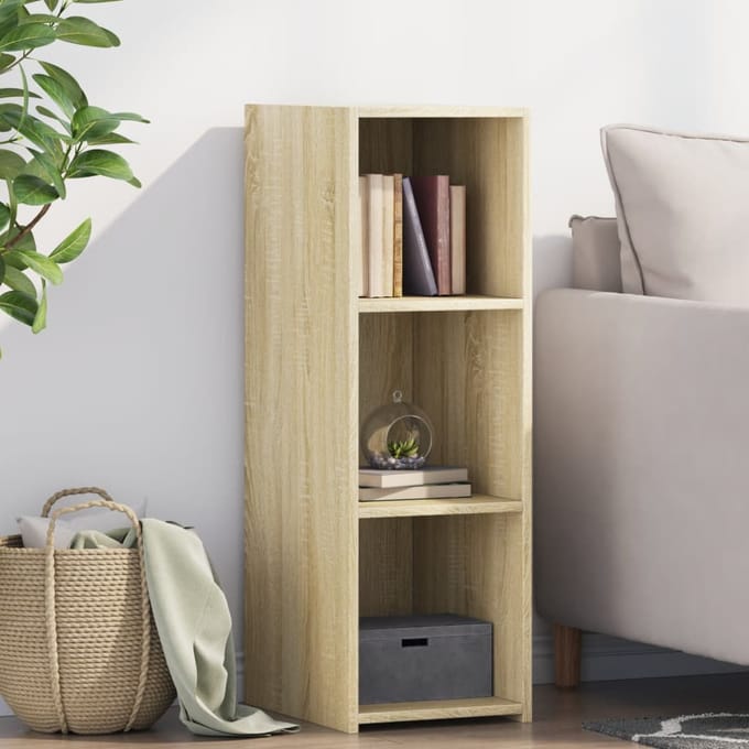 vidaXL - Dressoir - 30x41x93 - cm - bewerkt - hout - sonoma - eikenkleurig