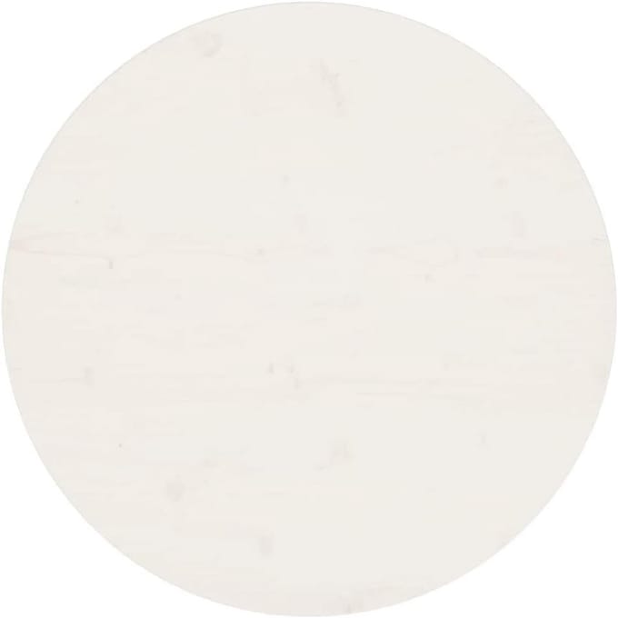 Tafelblad Rond - Houten Top - Eettafel Maken - Massief Vurenhout - 70 cm - Wit