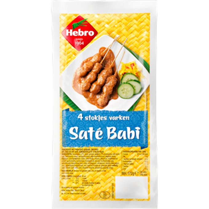 4 Stokjes Varkensaté Babi