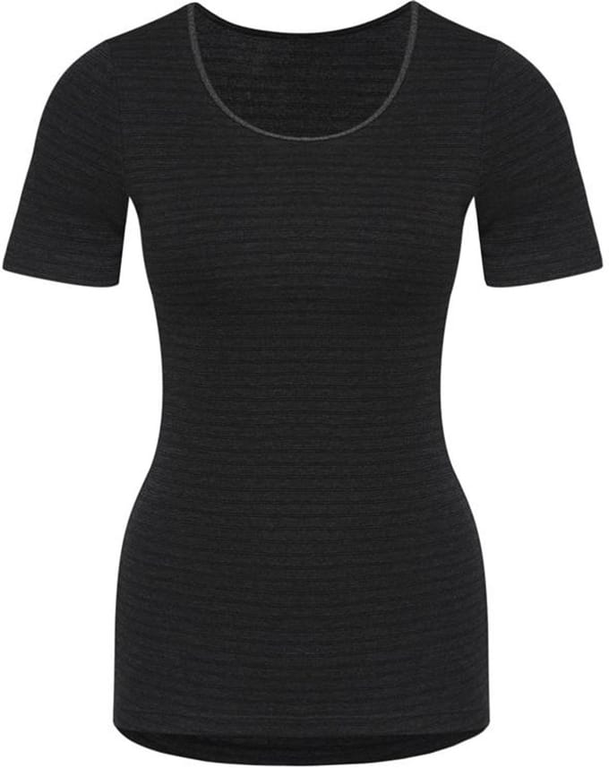 Con-ta - dames thermo shirt met korte mouw - zwart gestreept - maat 46