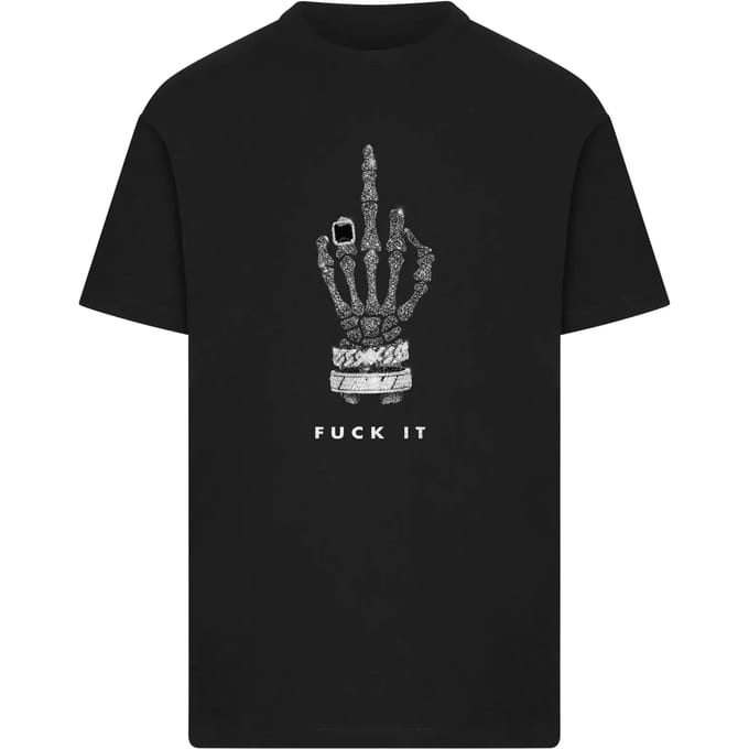 Mister Tee - Skull Hand F*ck It Heren Tshirt - S - Zwart