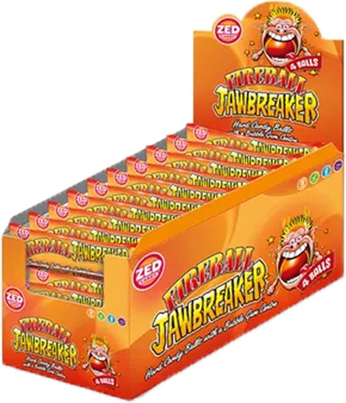 Zed Candy - Jawbreaker Fireball - 40x 4 stuks