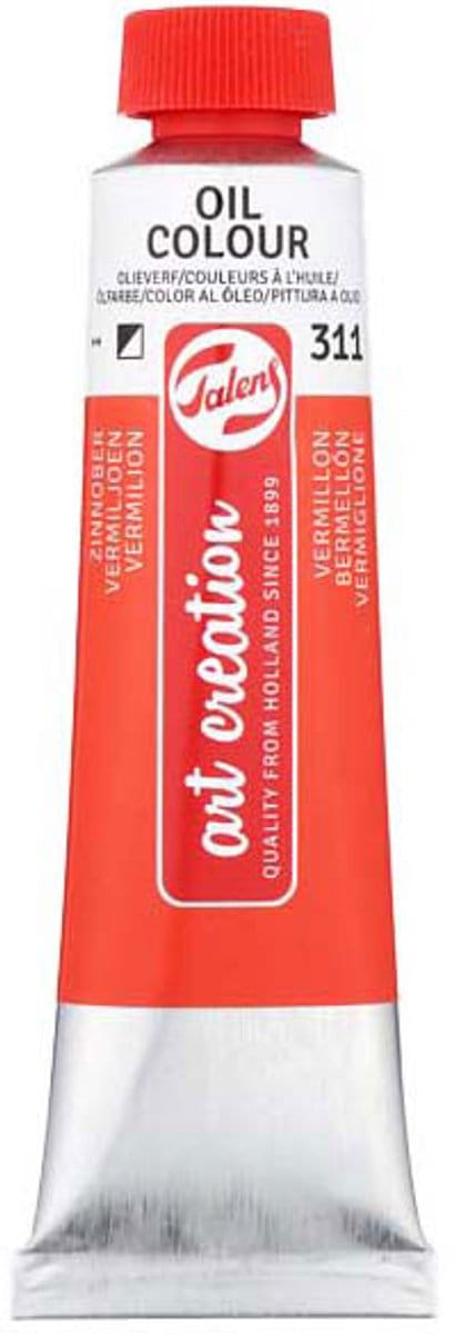 Olieverf tube 40ml vermiljoen 311 schilderen creatief speelgoed.