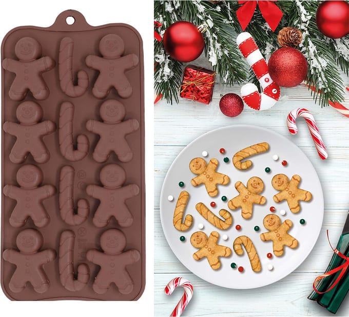 Fiestas Guirca - Siliconen koekjesvorm gingerbread man - bruin