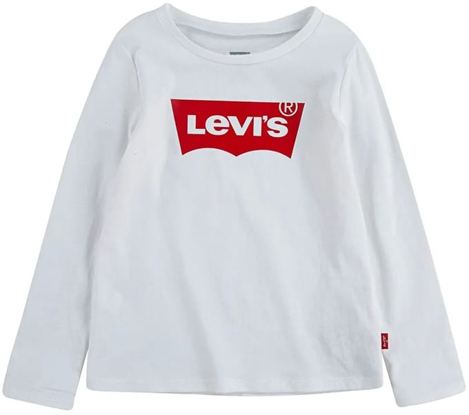 Levi´s ® Kids Batwing T-shirt Met Lange Mouwen Wit 5 Years Kinderen
