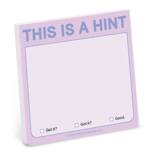 Knock Knock This Is A Hint Sticky Note (Pastel Version) - Knock Knock