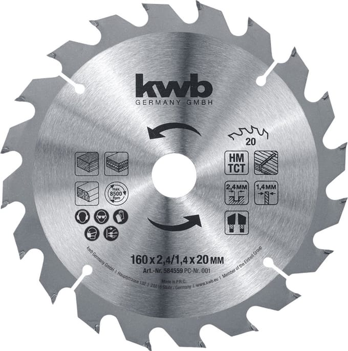 kwb 584559 Cirkelzaagblad 160 x 16 mm 1 stuk(s)