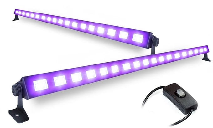 BeamZ set van 2 BUV183 LED UV blacklight bars - 18 x 3W