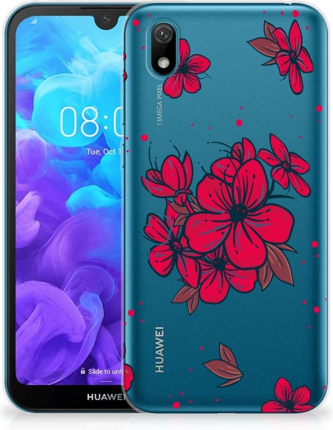 Back Cover voor Huawei Y5 (2019) TPU Case Blossom Red
