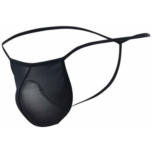 MOB EROTICWEAR - BLACK MESH THONG L/XL