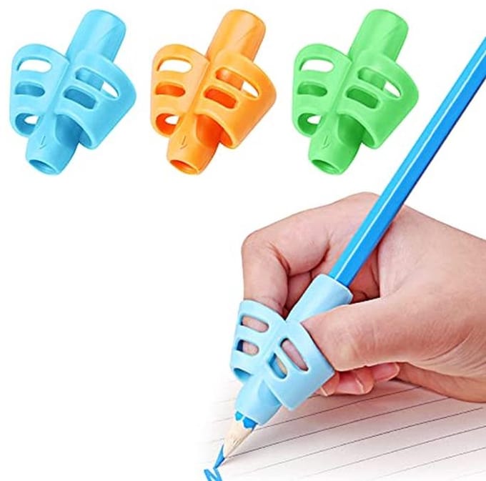 Potloodhandgrepen voor Kinderen - Schrijfhulp en Houding Correctie Tool, Set van 3