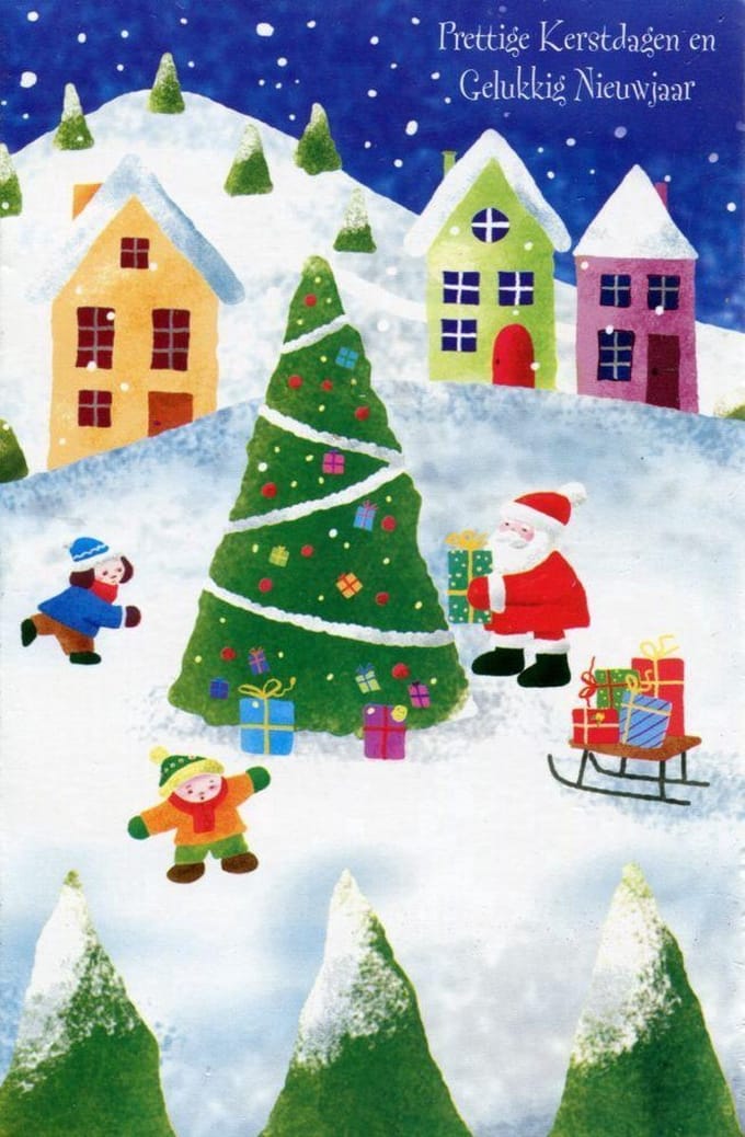 Dubbele Kerstkaarten Assorti 4 - 30 stuks
