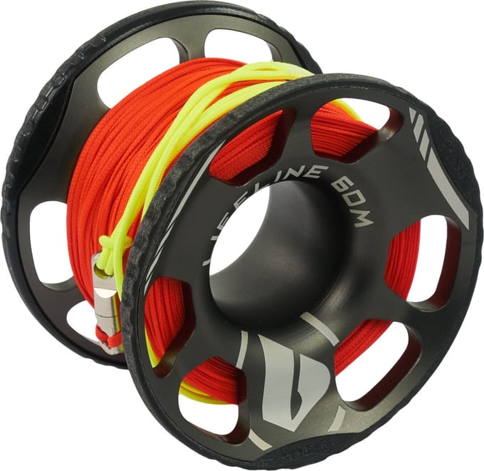 Apeks Lifeline Spool - 60m - Aluminium