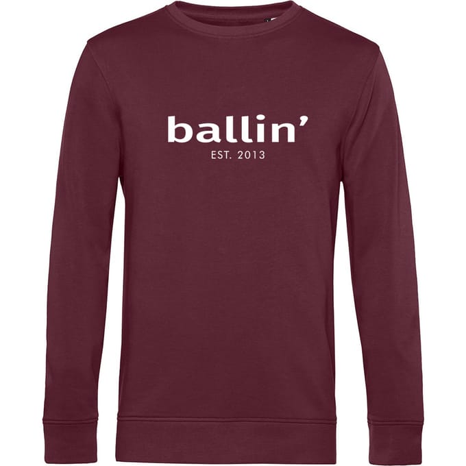 Heren Sweaters met Ballin Est. 2013 Basic Sweater Print - Rood - Maat M