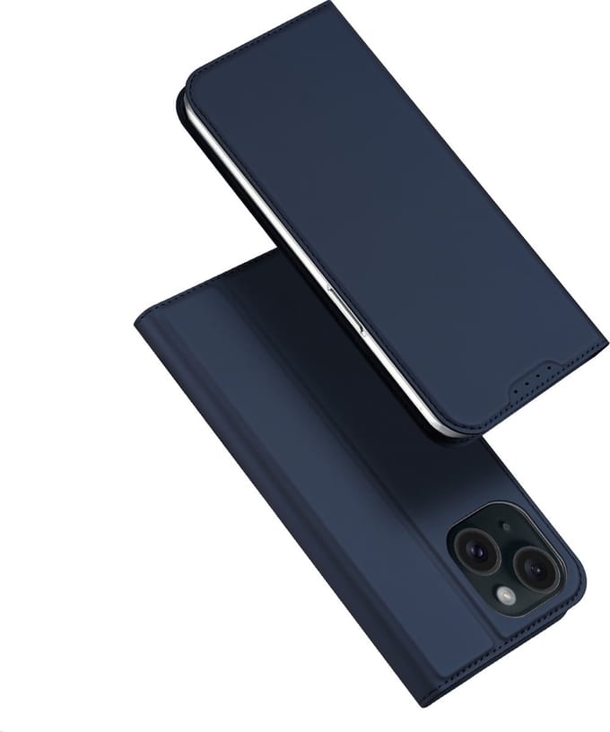 Dux Ducis - Geschikt voor iPhone 15+ / 15 Plus - Slim bookcase hoesje - Donkerblauw