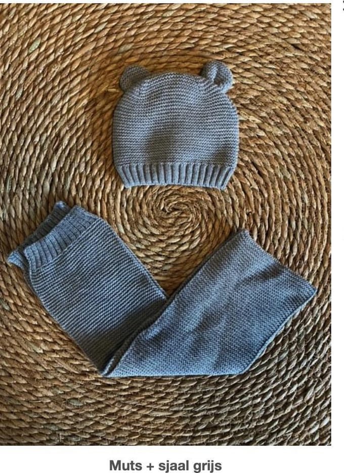 Sarlini Sjaal Knit Uni Grey Melange
