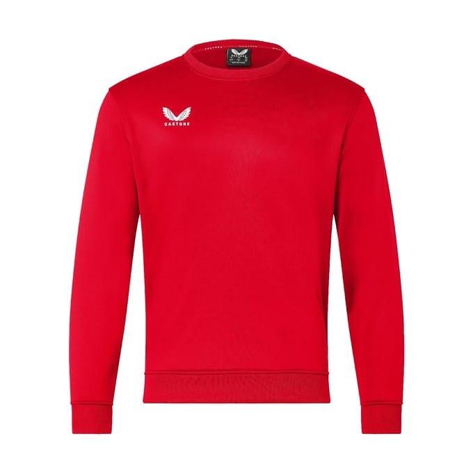 Castore Heren Sweatshirt met ronde hals (Echt rood)