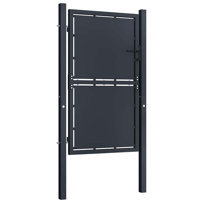 vidaXL Tuinpoort staal 100x200 cm antraciet