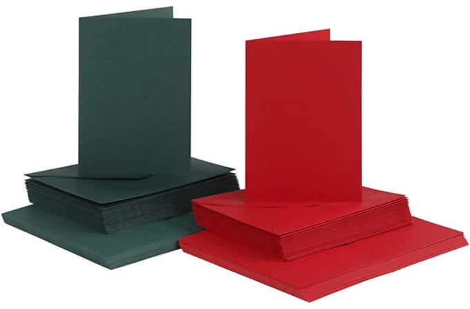 Creativ Company Kaarten en Enveloppen Kaart 105x15 cm Envelop 115x16.5 cm 230 g 50 Sets groen