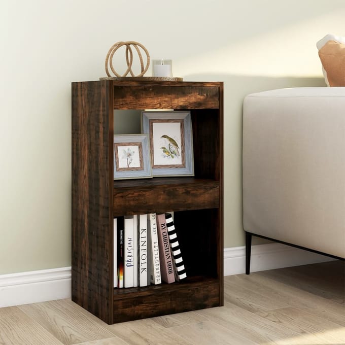 vidaXL - Boekenkast/kamerscherm - 40x30x72 - cm - gerookt - eikenkleurig