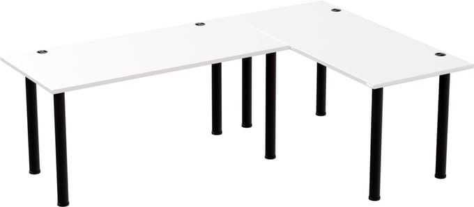 GAME HERO® Saint Hoekbureau Gaming Rechts - Gaming Bureau Met LED Verlichting - USB Hub - 185 x 120 cm - Wit