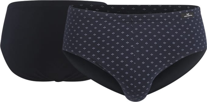 Gotzburg heren sport slip (2-pack) - donkerblauw mini dessin