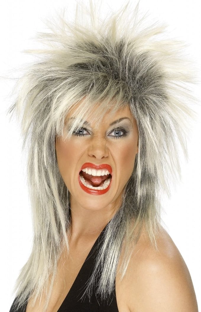 Smiffys carnaval verkleed heksen pruik voor dames wild haar