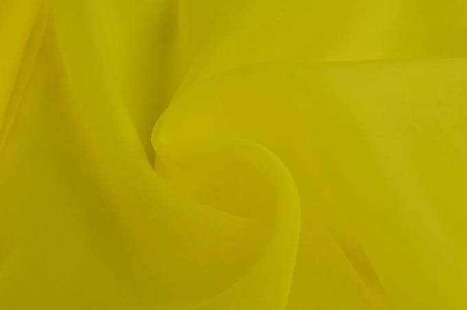 Organza stof - Geel - 150cm breed - 15 meter