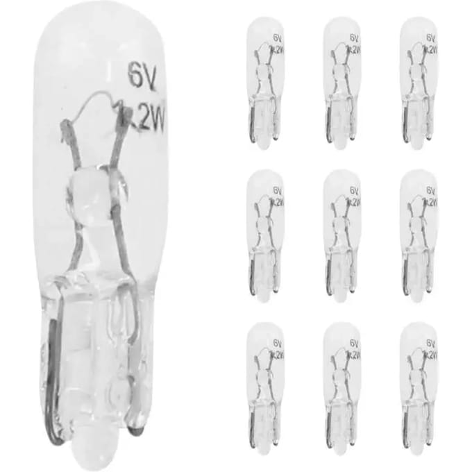 Doos met 10 standaardampullen Flosser W2x4 6D Bulb T5