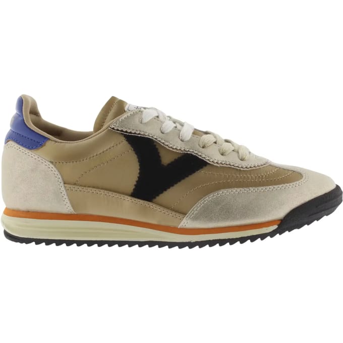 Metallische nylon sneakers met gespleten leer voor dames Victoria Saturno