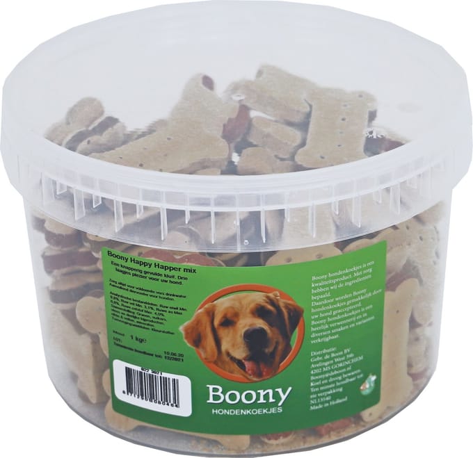Boony hondenkoek happy happer mix, emmer a 1000 gram.