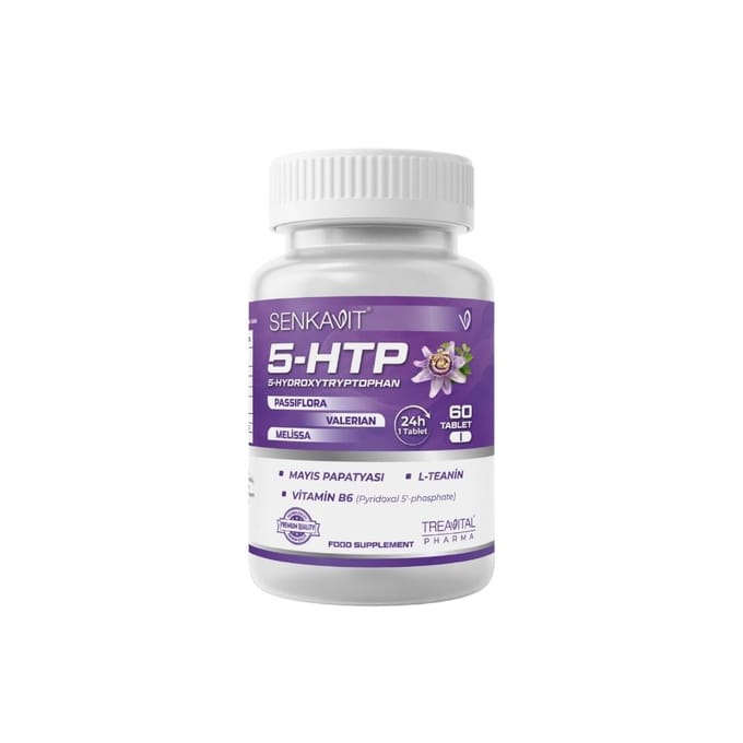 Senkavit 5-HTP, Valeriaan, Citroenmelisse, L-Theanine en Vitamine B6 60 Tabletten 1 PC