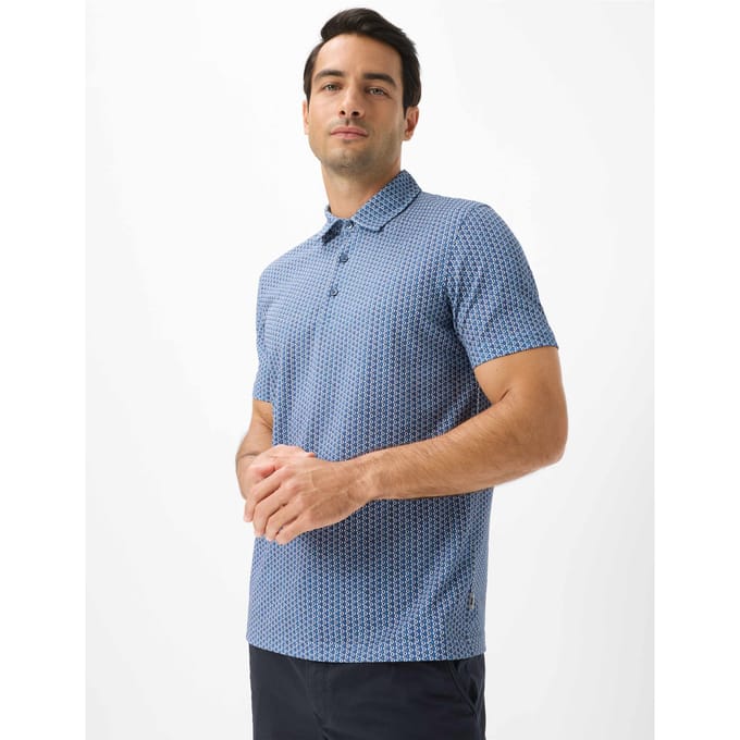 Brax Heren Poloshirt  Style PEPE cove, blauw, maat M