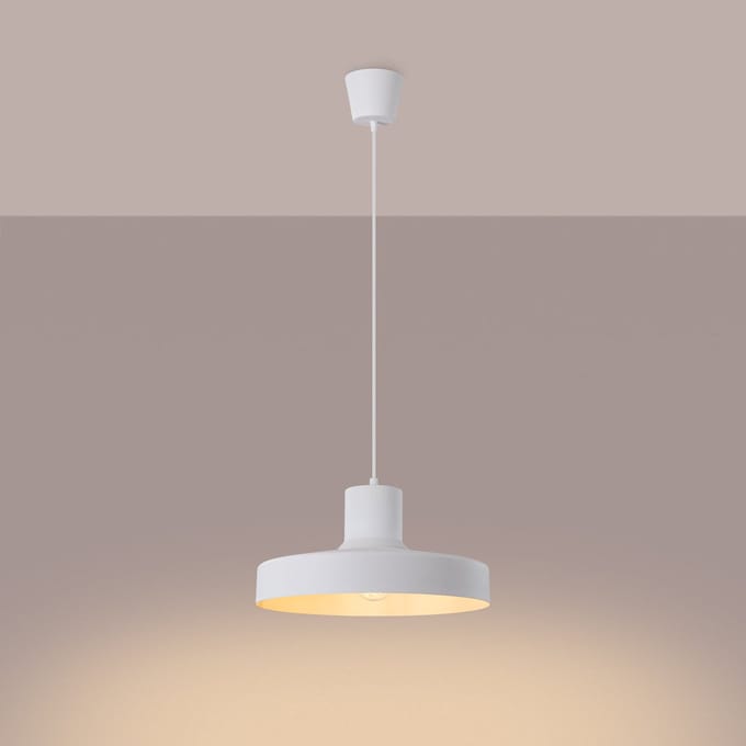 Sollux Lighting Hanglamp Bilo - E27 - wit - staal - 35x35x120cm