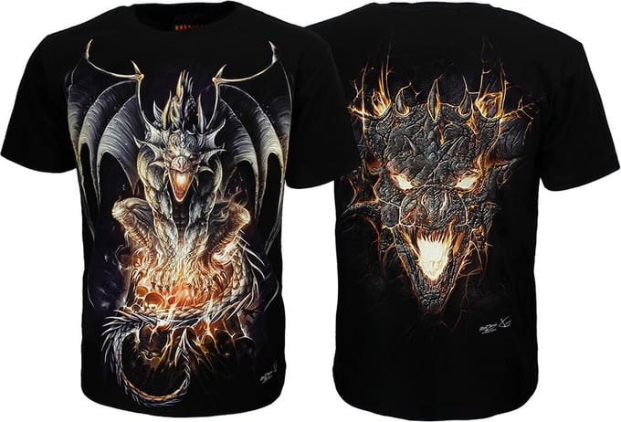 Lucifers's Dragon From Hell T-Shirt - Origineel Design - M