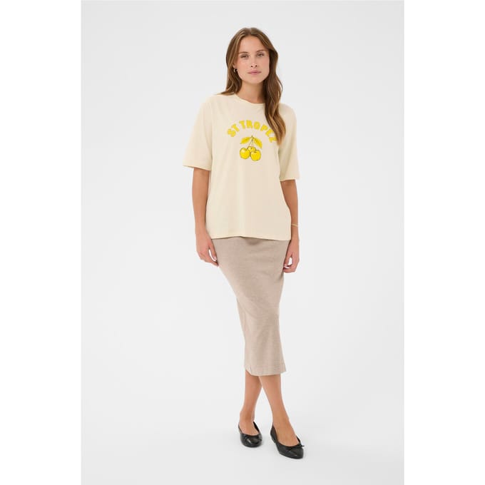 Saint Tropez OctaviaSZ T-Shirt Dames T-shirt - Creme