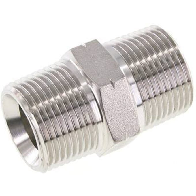 1'' NPT RVS Borstnippel 140 Bar - Hydrauliek - FL2S-M-ST-100N